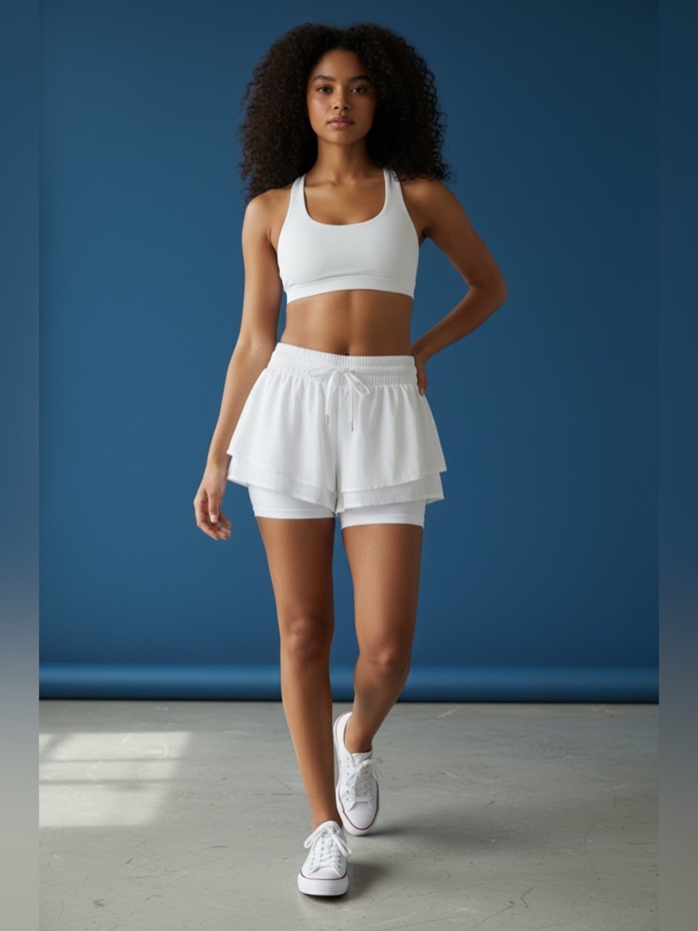 JOYLAB White Layered Athletic Running Shorts